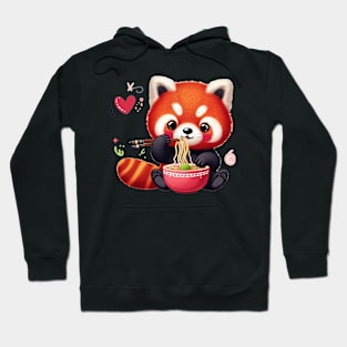 I Love Ramen#red panda Hoodie